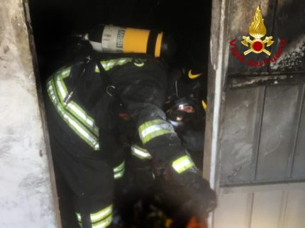 Incendio soffitta Marina di Montemarciano