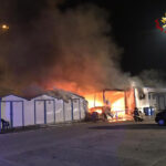 Incendio al porto turistico Marina Dorica