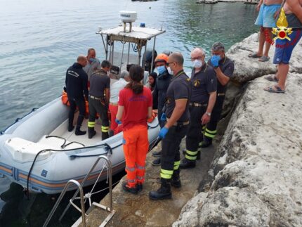 Persona soccorsa nei pressi del Passetto di Ancona