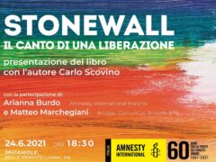 Locandina relativa alla presentazione del libro "Stonewall"