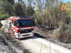 Incendio nei pressi di Jesi