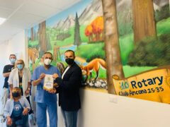 Murale donato all'Ospedale Salesi