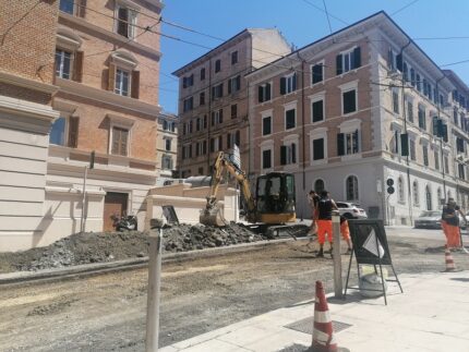 Lavori nel centro di Ancona