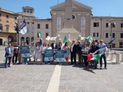 Flash mob di Fratelli d'Italia a Jesi