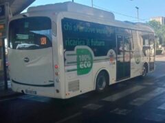 Bus elettrico in servizio ad Ancona
