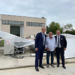 Alberto Marenghi (VP Confindustria), Mario Mancini (titolare Isma Color) e Pierluigi Bocchini (Presidente Confindustria Ancona)