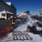 Incendio in una fabbrica di Jesi