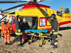 Eliambulanza in azione a Castelfidardo