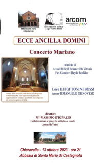 Concerto Ecce Ancilla Domini all'Abbazia Santa Maria in Castagnola di Chiaravalle