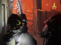 Incendio a Pianello Vallesina