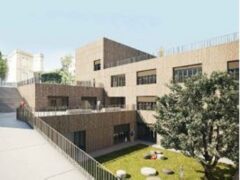 Rendering della nuova scuola di Falconara Centro