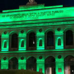 Sferisterio di Macerata illuminato di verde per la Giornata Nazionale SLA