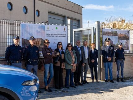 Sopralluogo al nuovo commissariato della Polizia di Fabriano