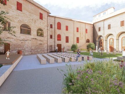 Rendering dei lavori sul complesso di San Francesco a Fabriano