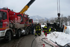 Vigili del Fuoco all'opera pr sgombrare la neve