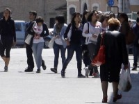 Persone, popolazione, Marche, centro storico, passeggio