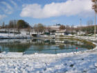 Laghetto di Moie innevato