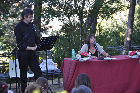 Un momento della conferenza sul Colle Celeste di Maria Emanuela Graciotti, con voce recitante di Valtere Ricci, svoltasi domenica scorsa a Maiolati   