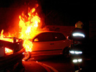 Macchina in fiamme