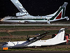 L'ATR della Carpatair finito fuori pista a Roma Fiumicino