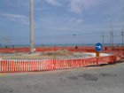 I lavori nella rotatoria di Collamarino