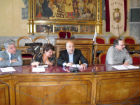 Da sinistra - Malpiedi (Carifac), Ruggeri (assessore), Sorci (sindaco), Paoli (dir. biblioteca)