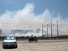 Incendio lungo la tratta ferroviaria adriatica a Marina di Montemarciano