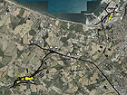 La mappa dell'area con l'intervento